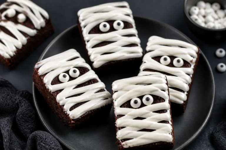 Mummy Brownies – Fun, Fudgy Brownies Wrapped in Sweet “Bandages”