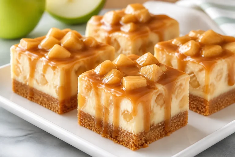 Caramel Apple Cheesecake Bars – Cozy, Sweet, and Perfect for Sharing