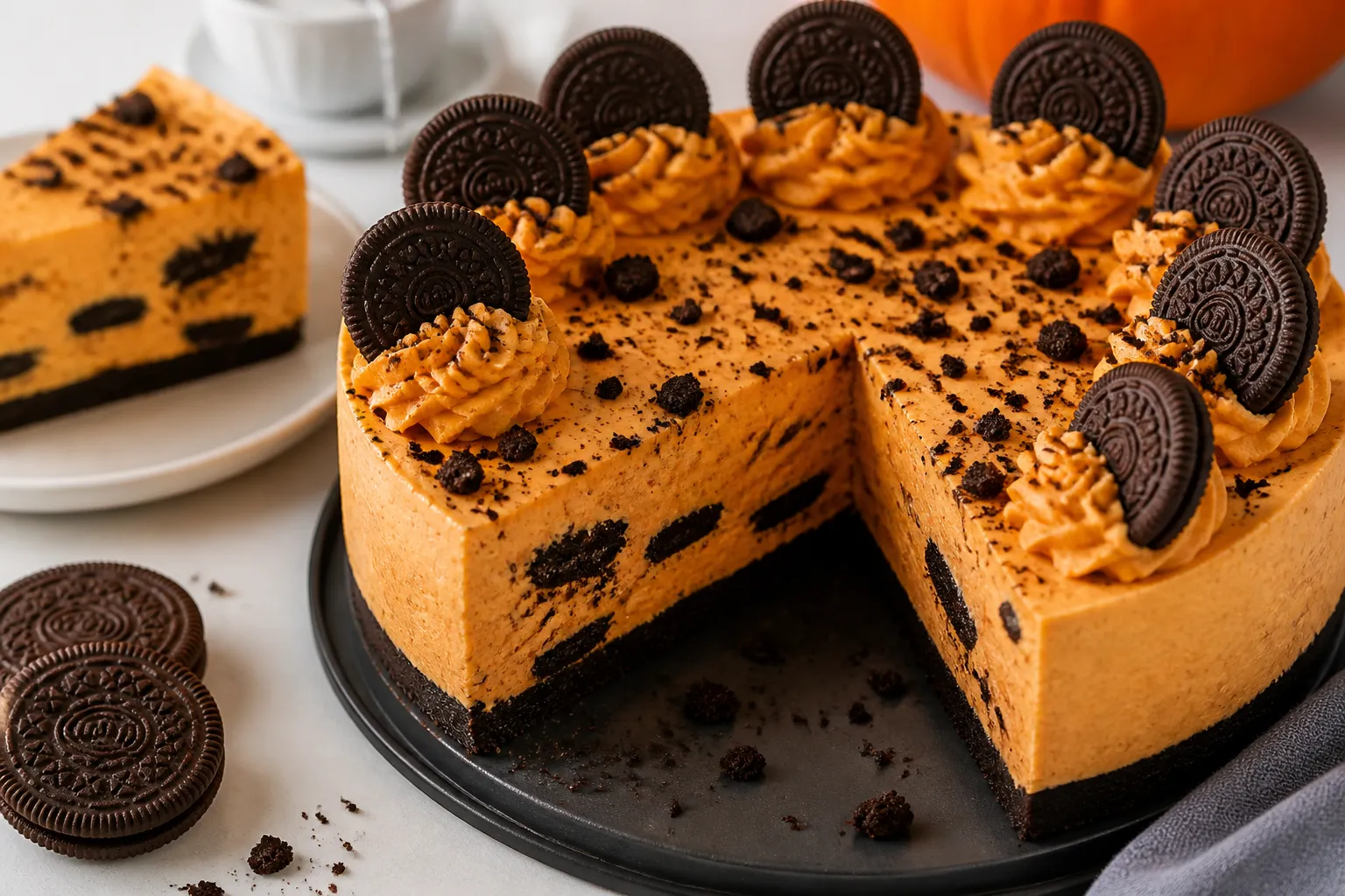 Pumpkin Oreo Cheesecake – Creamy, Spiced, and Crowd-Pleasing
