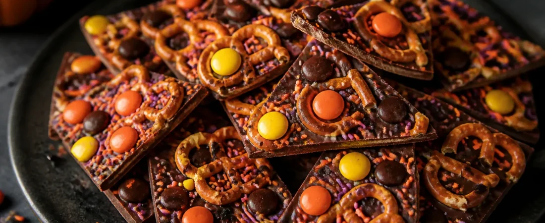 Halloween Chocolate Pretzel Bark – A Sweet-and-Salty Party Treat