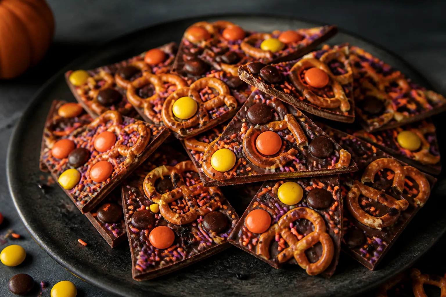 Halloween Chocolate Pretzel Bark – A Sweet-and-Salty Party Treat