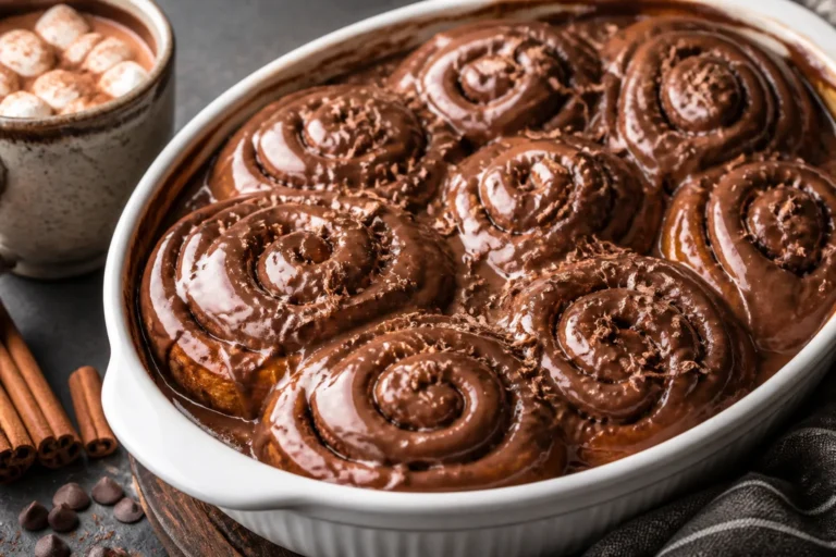Hot Chocolate Cinnamon Rolls – Soft, Cozy, and Perfect for Brunch