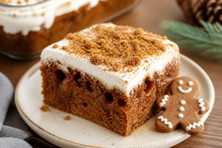 Gingerbread Poke Cake – Cozy, Spiced, and Incredibly Moist