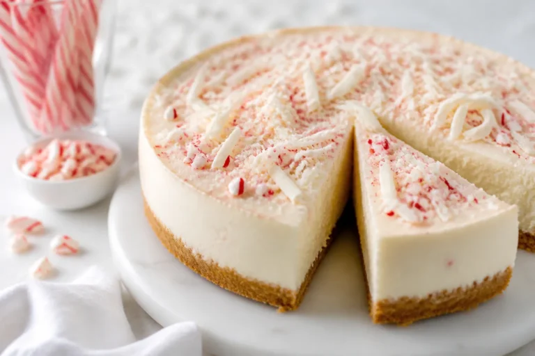 White Chocolate Peppermint Cheesecake – Creamy, Festive, and Surprisingly Easy