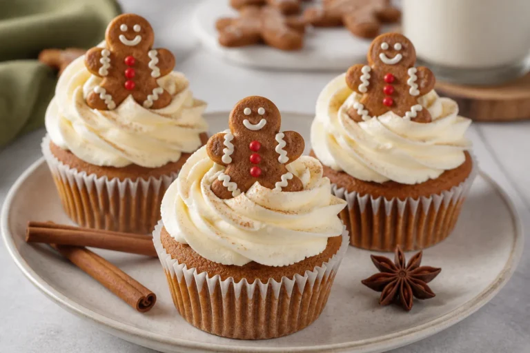 Gingerbread Cupcakes – Warm, Spiced, and Perfectly Festive