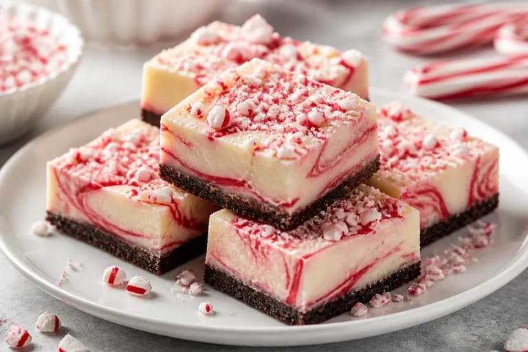 Candy Cane Cheesecake Bars – A Festive, Minty Treat