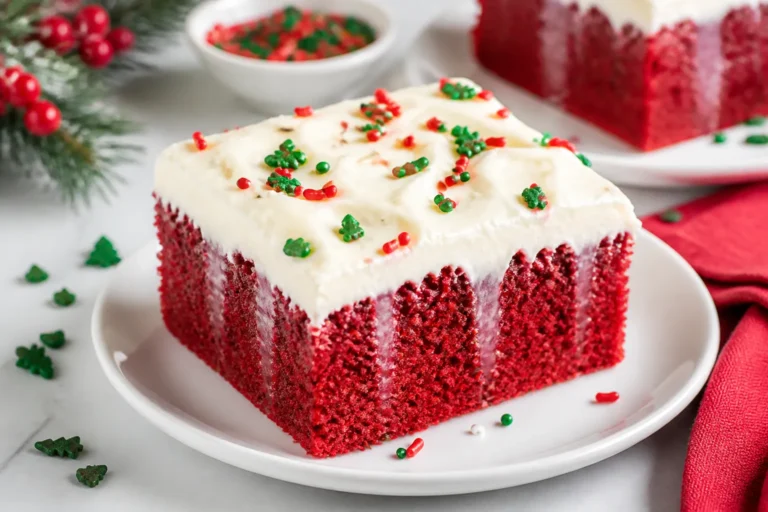 Christmas Red Velvet Poke Cake – Festive, Moist, and Crowd-Pleasing