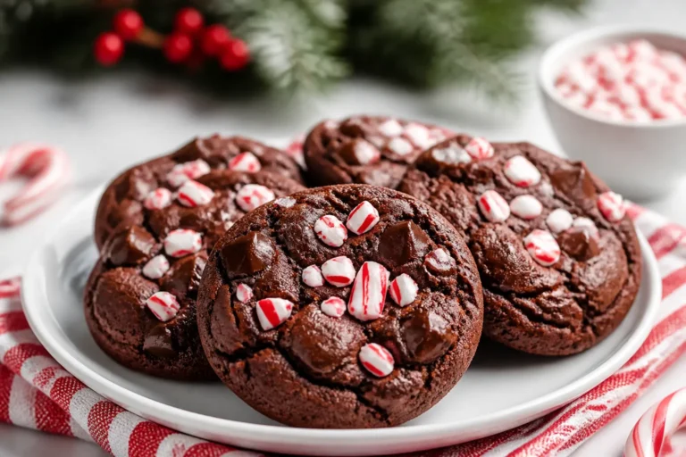 Peppermint Chocolate Fudge Cookies – Soft, Minty, and Perfectly Festive