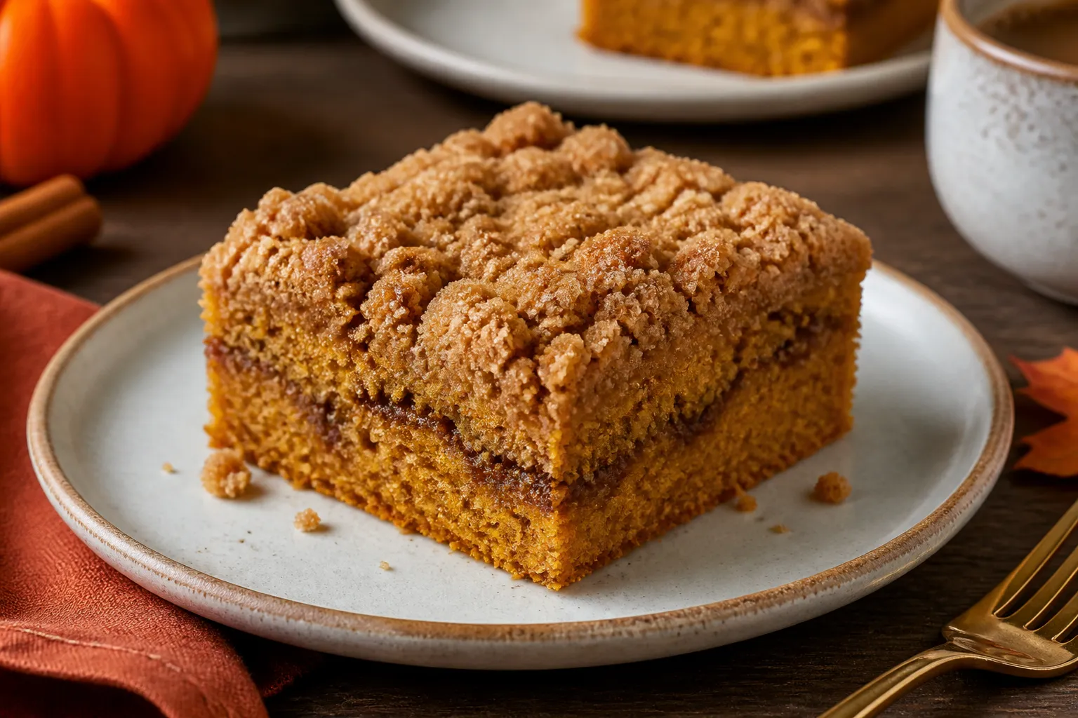 Pumpkin Crumb Cake – Cozy, Spiced, and Perfect for Sharing