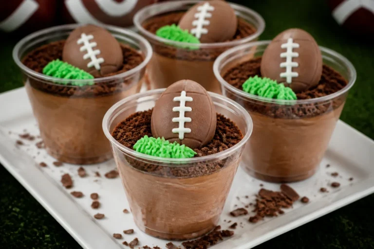 Football Chocolate Mousse Cups – A Fun, Make-Ahead Game Day Dessert
