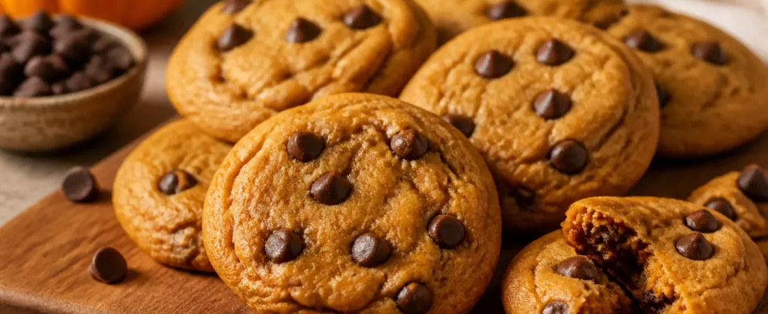 Pumpkin Chocolate Chip Cookies – Soft, Cozy, and Perfectly Spiced