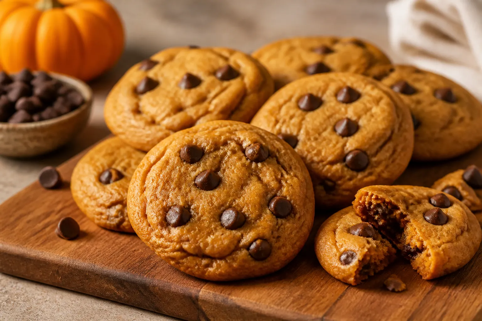 Pumpkin Chocolate Chip Cookies – Soft, Cozy, and Perfectly Spiced