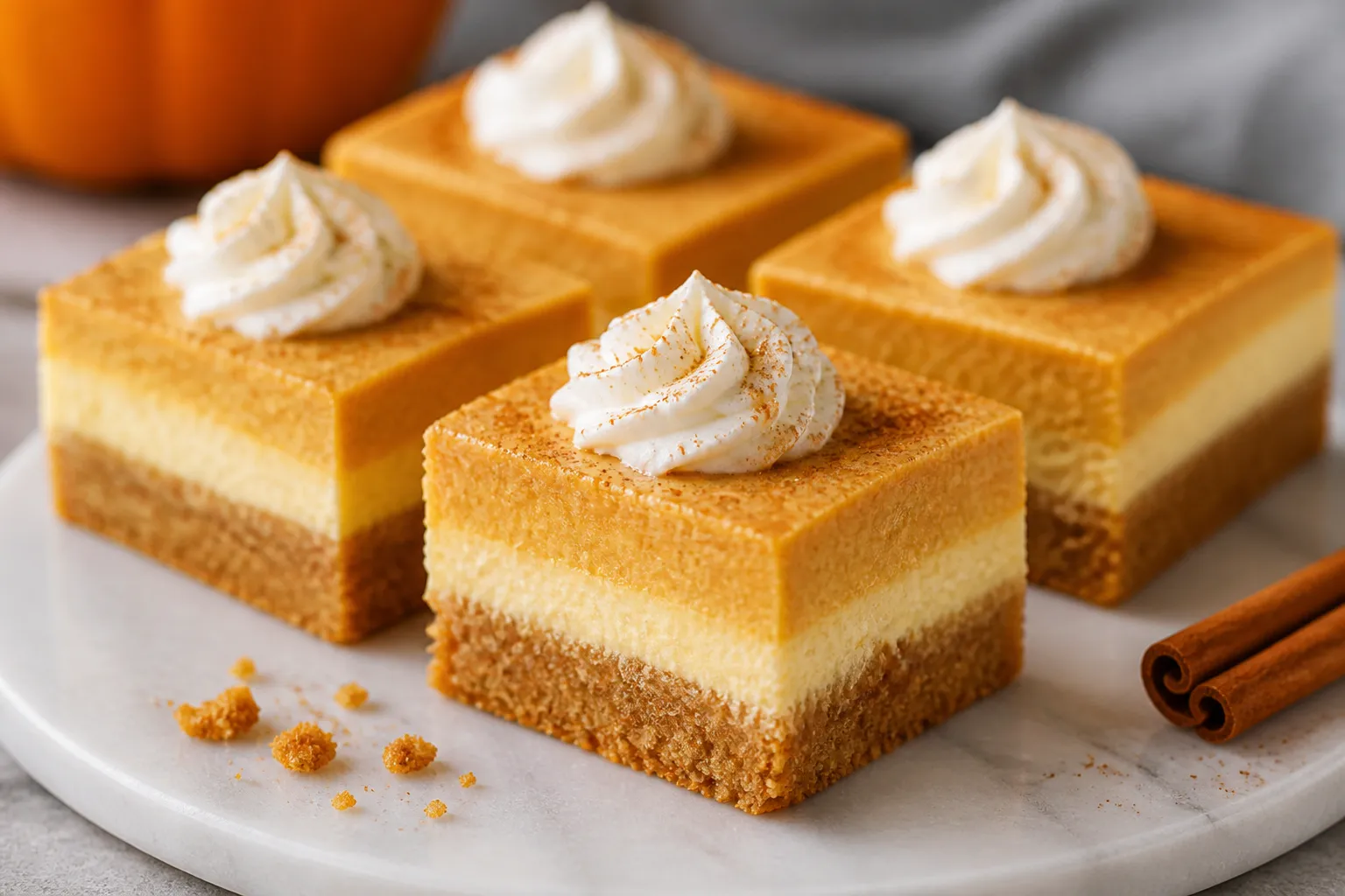 Pumpkin Cheesecake Bars – Creamy, Spiced, and Crowd-Pleasing