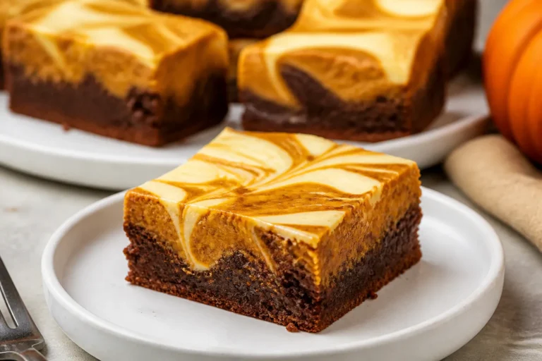 Pumpkin Cheesecake Brownies – Fudgy, Swirled, and Perfect for Fall