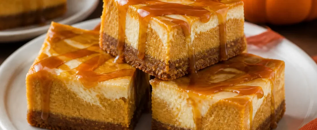 Pumpkin Caramel Cheesecake Bars – Creamy, Cozy, and Crowd-Pleasing