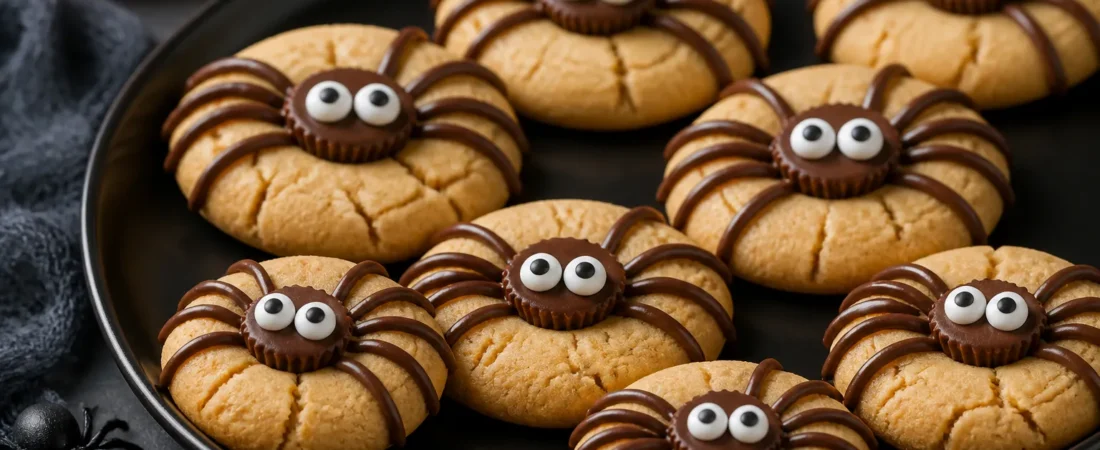 Halloween Peanut Butter Spider Cookies – Cute, Creepy, and Delicious