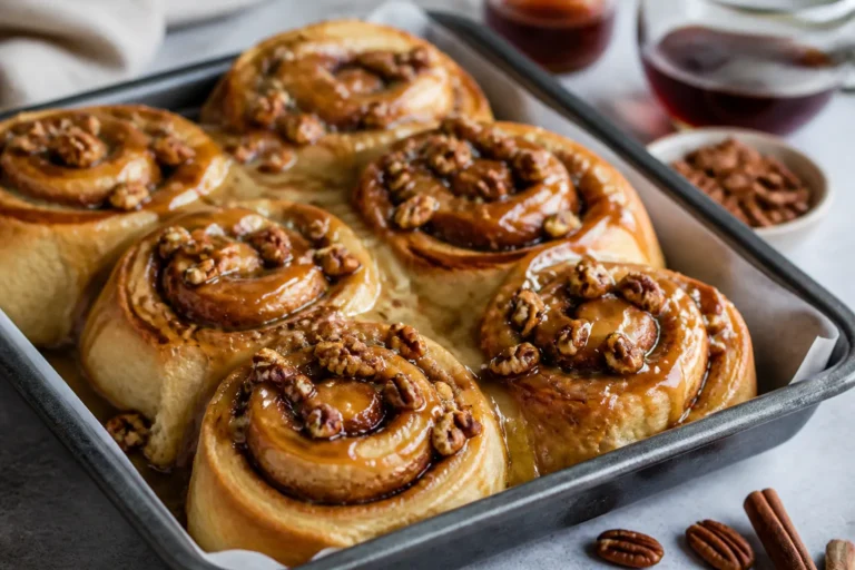 Maple Pecan Cinnamon Rolls – Soft, Sticky, and Comforting
