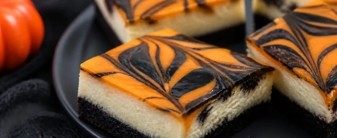 Halloween Cheesecake Bars – Creamy, Festive, and Fun