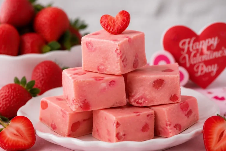 Valentine’s Day Strawberry Fudge – Sweet, Simple, and Perfectly Pink