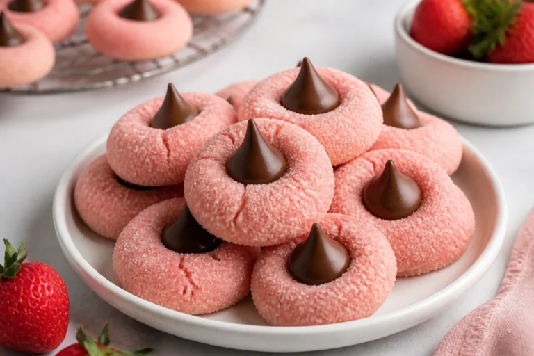 Pink Strawberry Kiss Cookies – Soft, Sweet, and Pretty