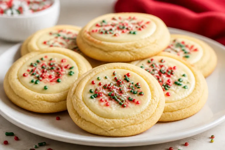 Christmas Sugar Cookie Cheesecake Cookies – Soft, Festive, and Creamy