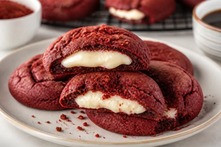 Red Velvet Cream Cheese Stuffed Cookies – Soft, Velvety, and Irresistible